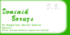 dominik boruzs business card